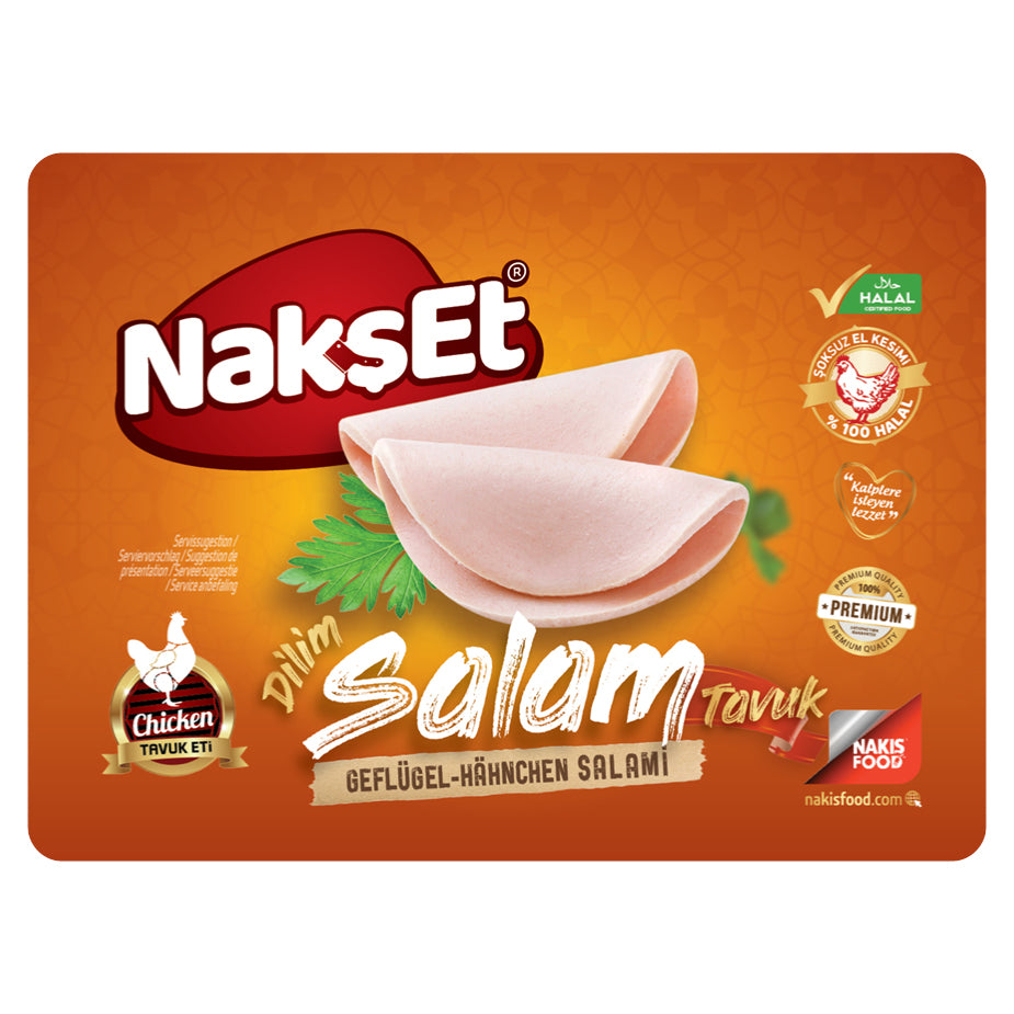 Plakjes gevogelte salami